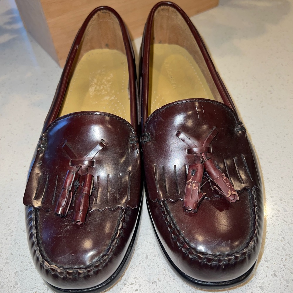 Classic burgundy Brown Leather Loafers